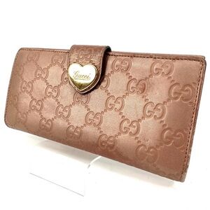 Gucci Rose Gold Long Heart Wallet!